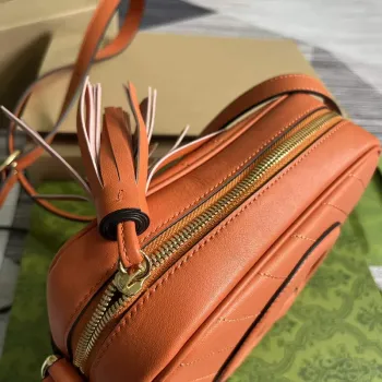 Gucci 742360 Gucci Blondie malá kabelka přes rameno oranžová kůže