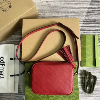 Gucci 742360 Gucci Blondie malá kabelka přes rameno červená kůže