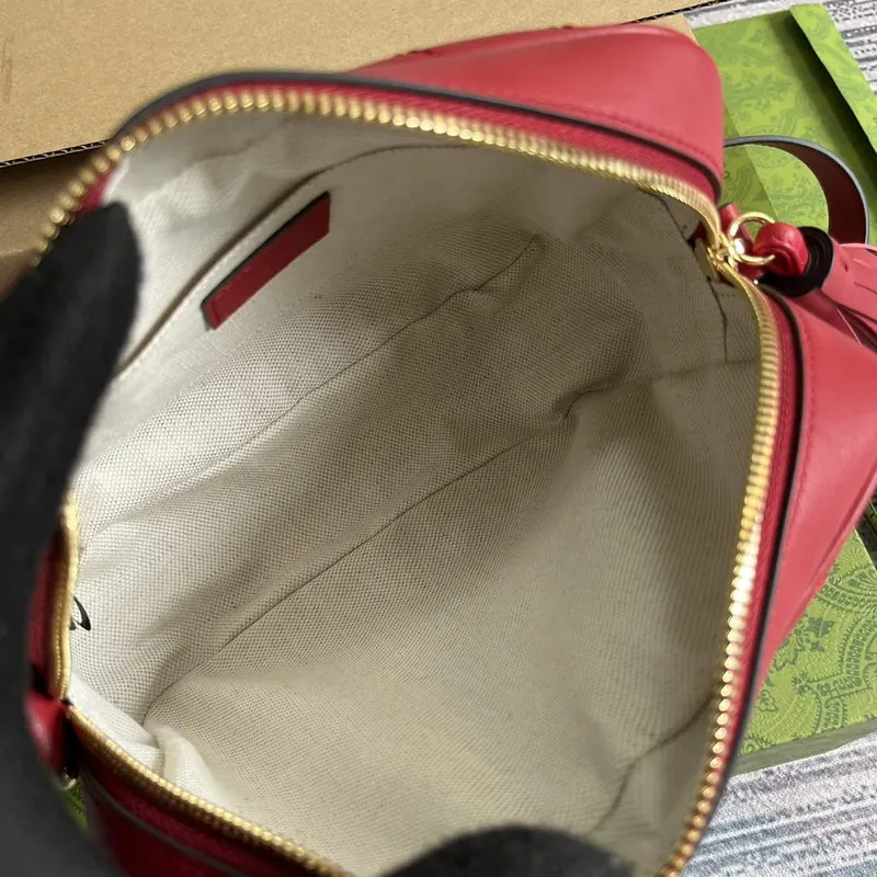 Gucci 742360 Gucci Blondie malá kabelka přes rameno červená kůže