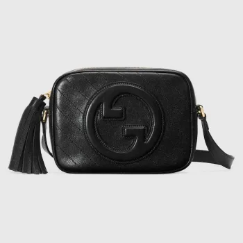 Gucci 742360 Gucci Blondie malá kabelka přes rameno černá kůže