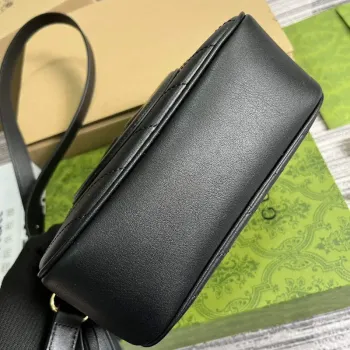 Gucci 742360 Gucci Blondie malá kabelka přes rameno černá kůže