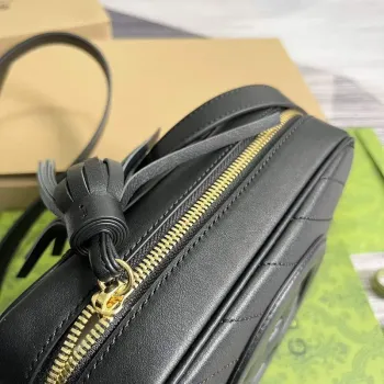 Gucci 742360 Gucci Blondie malá kabelka přes rameno černá kůže