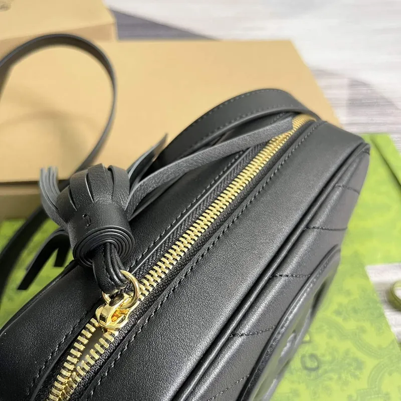 Gucci 742360 Gucci Blondie malá kabelka přes rameno černá kůže