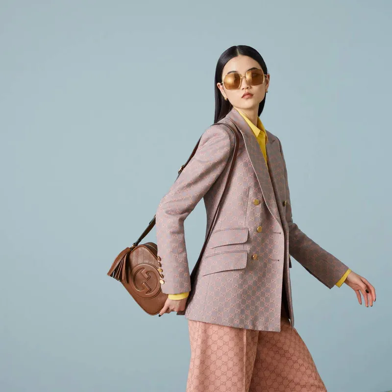 Gucci 742360 Gucci Blondie malá kabelka přes rameno Cuir kůže