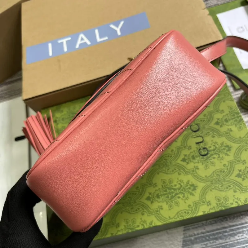 Gucci 742360 Gucci Blondie malá kabelka přes rameno Růžová kůže