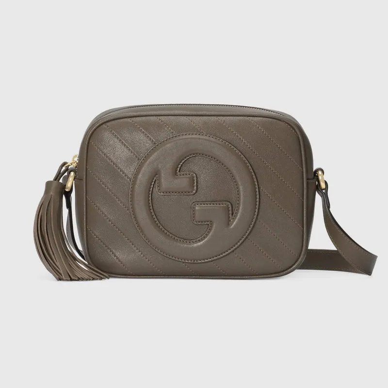 Gucci 742360 Gucci Blondie malá kabelka přes rameno Hnědá kůže