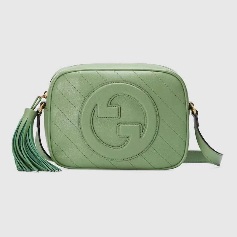 Gucci 742360 Gucci Blondie malá kabelka přes rameno Zelená kůže