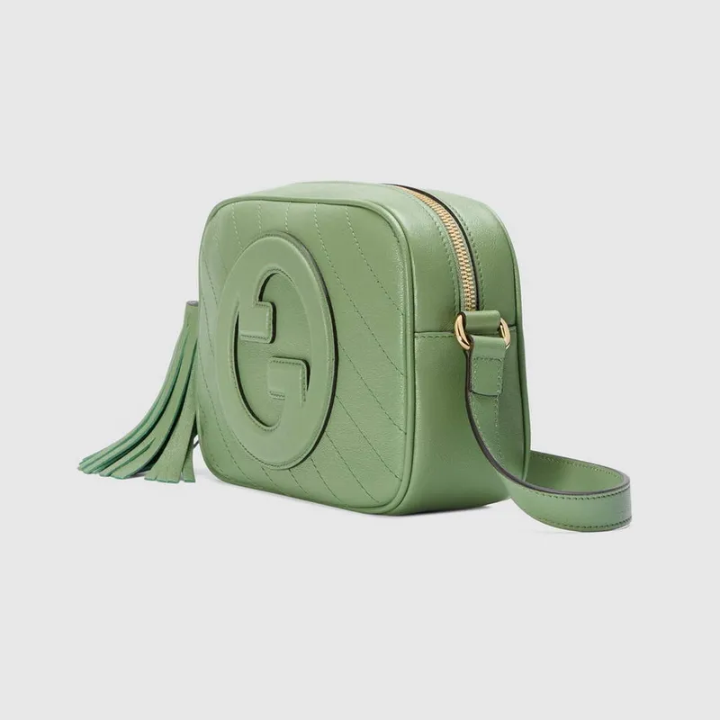 Gucci 742360 Gucci Blondie malá kabelka přes rameno Zelená kůže