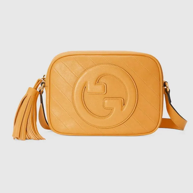 Gucci 742360 Gucci Blondie malá kabelka přes rameno Žlutá kůže