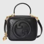 Gucci 744434 Gucci Blondie taška s horním uchopem Černá kůže