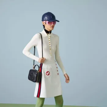 Gucci 744434 Gucci Blondie taška s horním uchopem Černá kůže