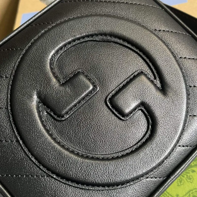 Gucci 744434 Gucci Blondie taška s horním uchopem Černá kůže