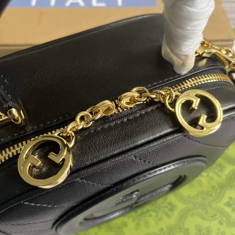 Gucci 744434 Gucci Blondie taška s horním uchopem Černá kůže