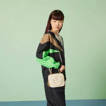 Gucci 744434 Gucci Blondie taška s horní rukojetí Bílá kůže