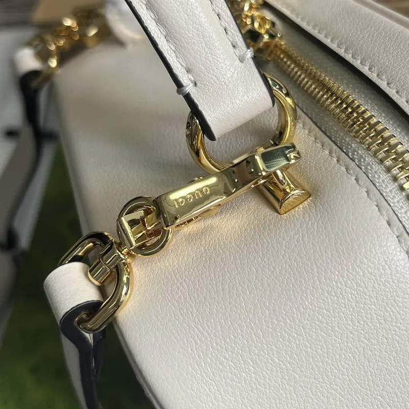 Gucci 744434 Gucci Blondie taška s horní rukojetí Bílá kůže