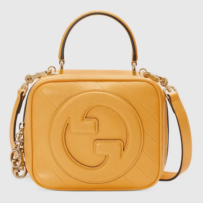 Gucci 744434 Gucci Blondie taška s horním uchem Žlutá kůže