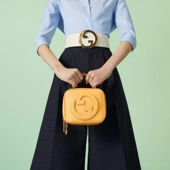 Gucci 744434 Gucci Blondie taška s horním uchem Žlutá kůže