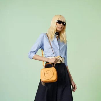 Gucci 744434 Gucci Blondie taška s horním uchem Žlutá kůže