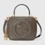 Gucci 744434 Gucci Blondie taška s horním držadlem Hnědá kůže
