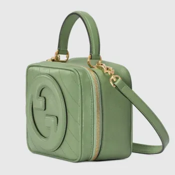 Gucci 744434 Gucci Blondie taška s horním držadlem Světle zelená kůže