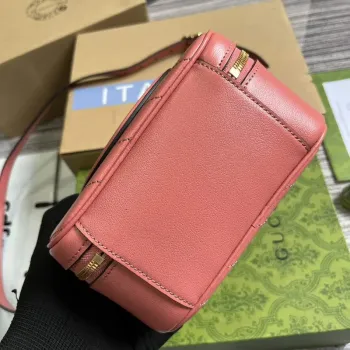 Gucci 744434 Gucci Blondie taška s horním držadlem Růžová kůže