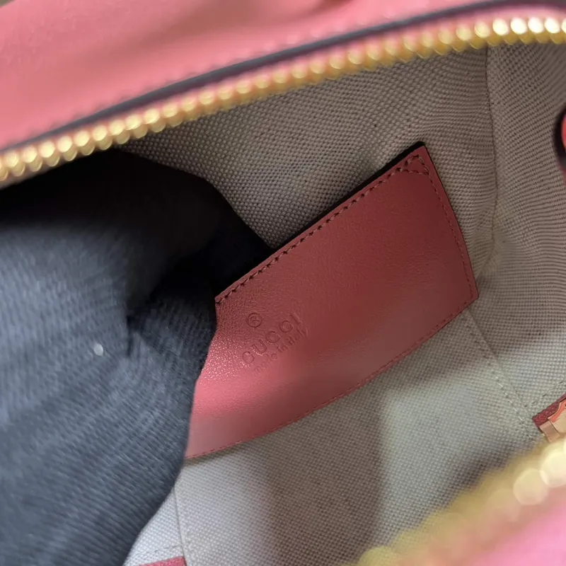 Gucci 744434 Gucci Blondie taška s horním držadlem Růžová kůže