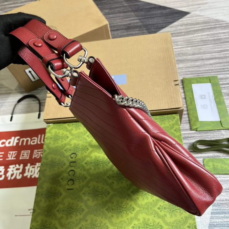 Gucci 751518 Gucci Blondie Malá taška přes rameno Červená kůže