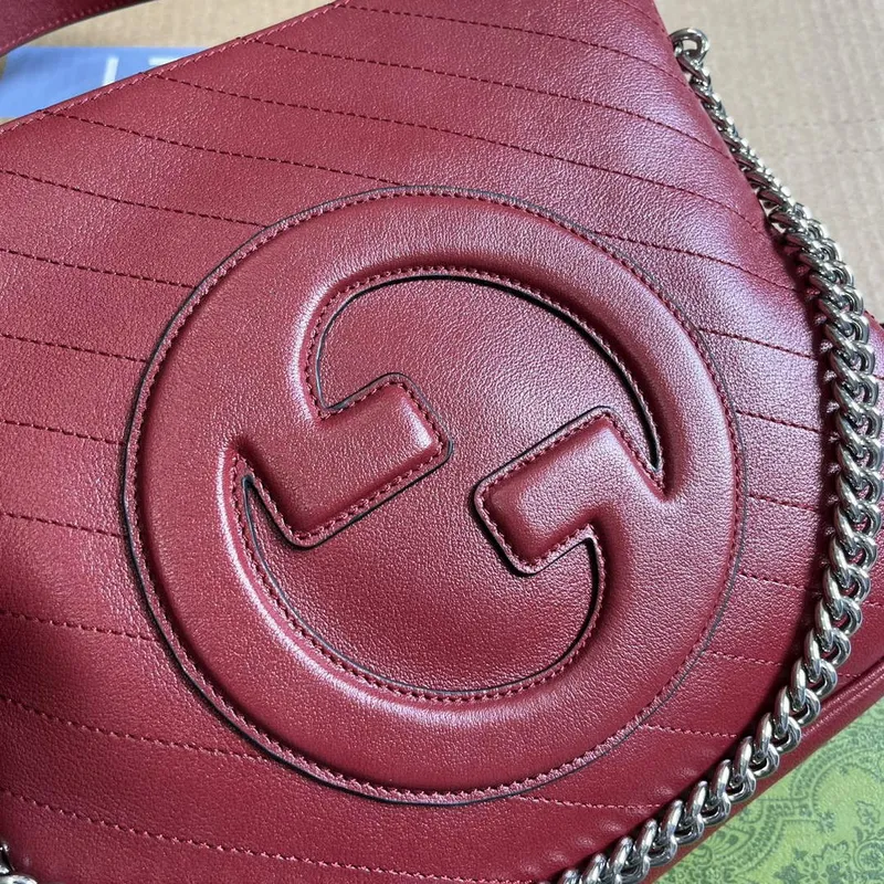 Gucci 751518 Gucci Blondie Malá taška přes rameno Červená kůže