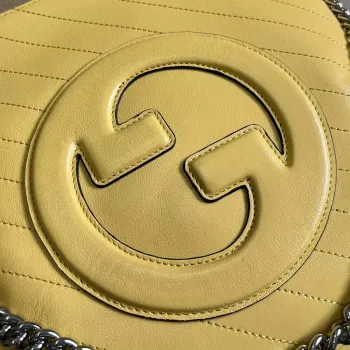 Gucci 751518 Gucci Blondie Malá Taška přes Rameno Žlutá kůže