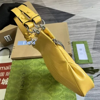 Gucci 751518 Gucci Blondie Malá Taška přes Rameno Žlutá kůže