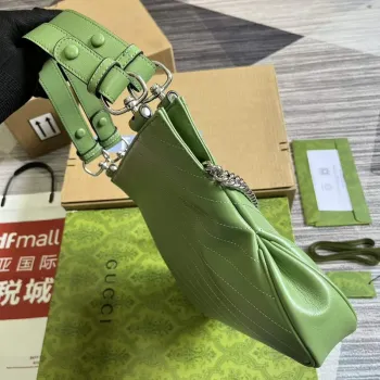 Gucci 751518 Gucci Blondie Malá Taška přes Rameno Světle Zelená Kůže