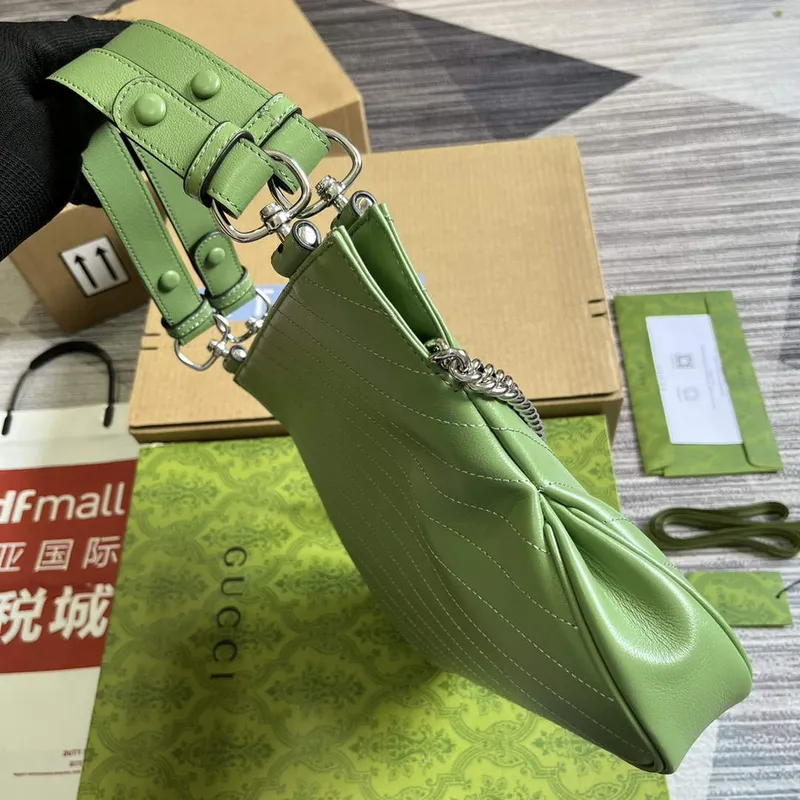 Gucci 751518 Gucci Blondie Malá Taška přes Rameno Světle Zelená Kůže