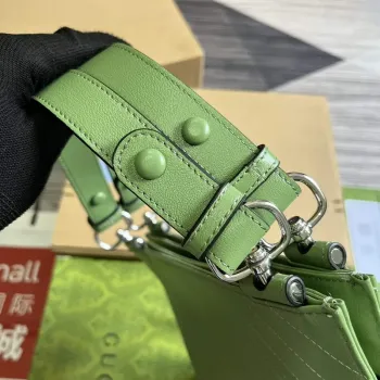 Gucci 751518 Gucci Blondie Malá Taška přes Rameno Světle Zelená Kůže