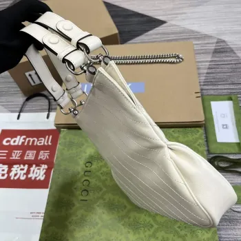 Gucci 751518 Gucci Blondie Malá Taška přes Rameno Bílá kůže