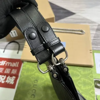 Gucci 751518 Gucci Blondie Malá Taška přes Rameno Černá kůže