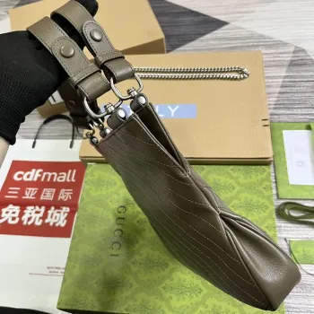 Gucci 751518 Gucci Blondie Malá Taška přes Rameno Hnědá Kůže