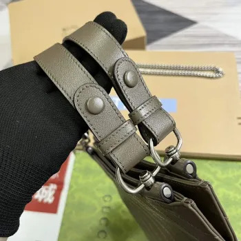 Gucci 751518 Gucci Blondie Malá Taška přes Rameno Hnědá Kůže