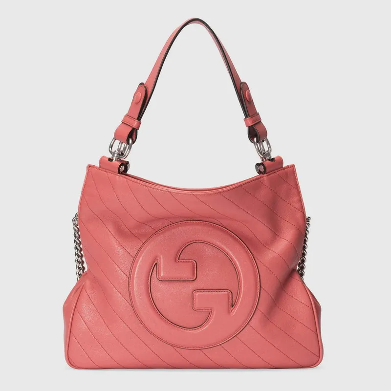 Gucci 751518 Gucci Blondie Malá Taška přes Rameno Růžová Růžová Kůže