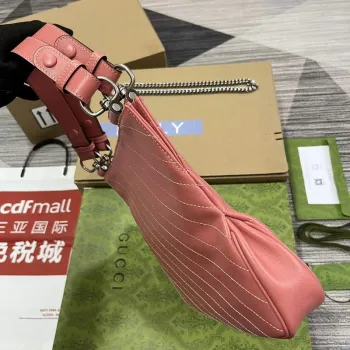 Gucci 751518 Gucci Blondie Malá Taška přes Rameno Růžová Růžová Kůže