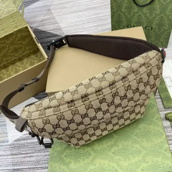 Gucci 804262 Malá GG Pásková Taška Hnědá