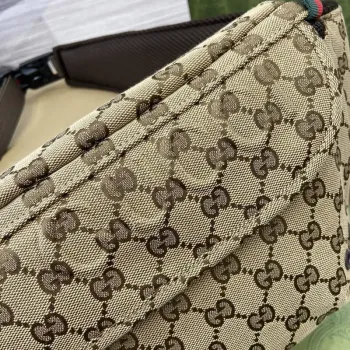 Gucci 804262 Malá GG Pásková Taška Hnědá