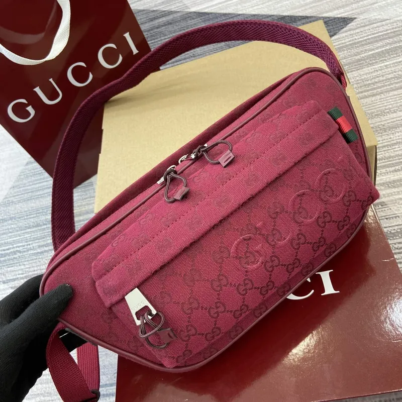 Gucci 802096 Malá GG Křížová Taška Červená