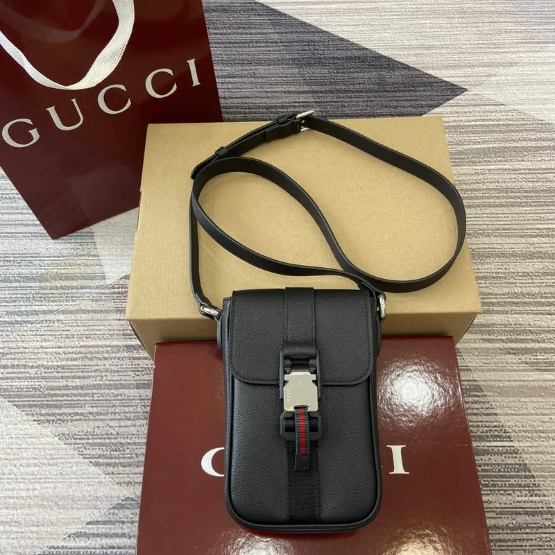 Gucci 800312 Super Mini Crossbody Taška Černá