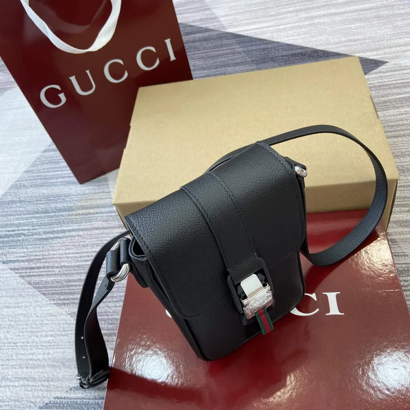 Gucci 800312 Super Mini Crossbody Taška Černá