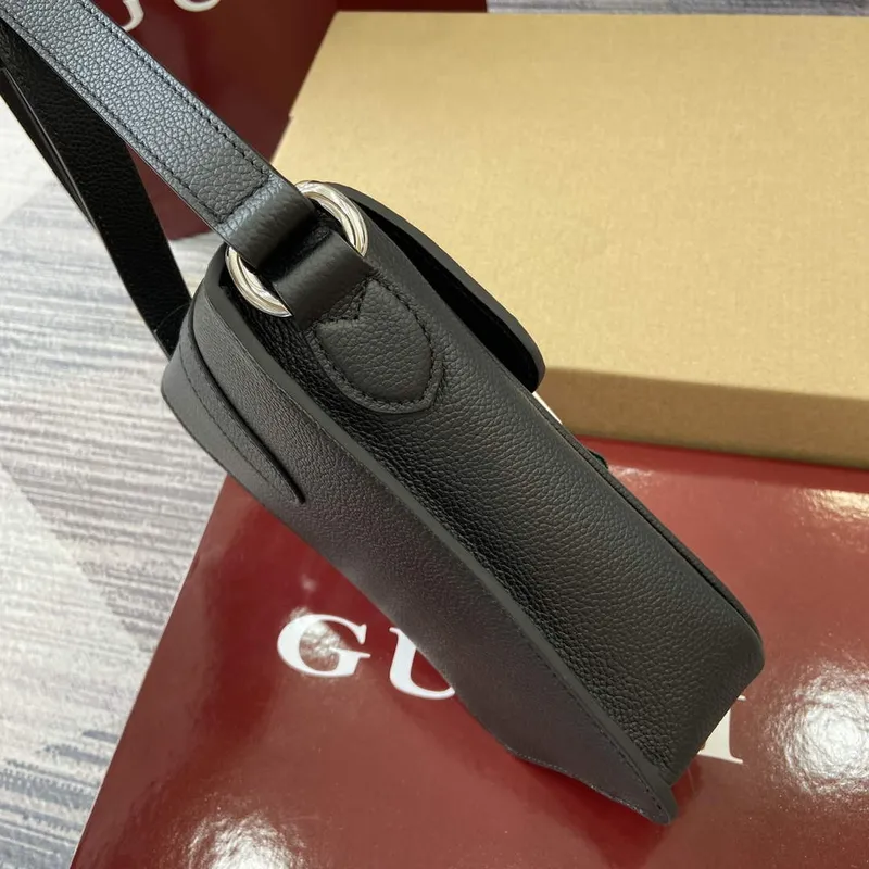 Gucci 800312 Super Mini Crossbody Taška Černá