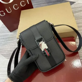 Gucci 800312 Super Mini Crossbody Taška Černá