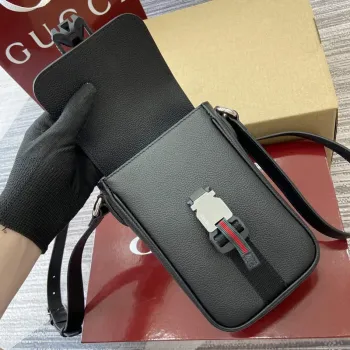 Gucci 800312 Super Mini Crossbody Taška Černá
