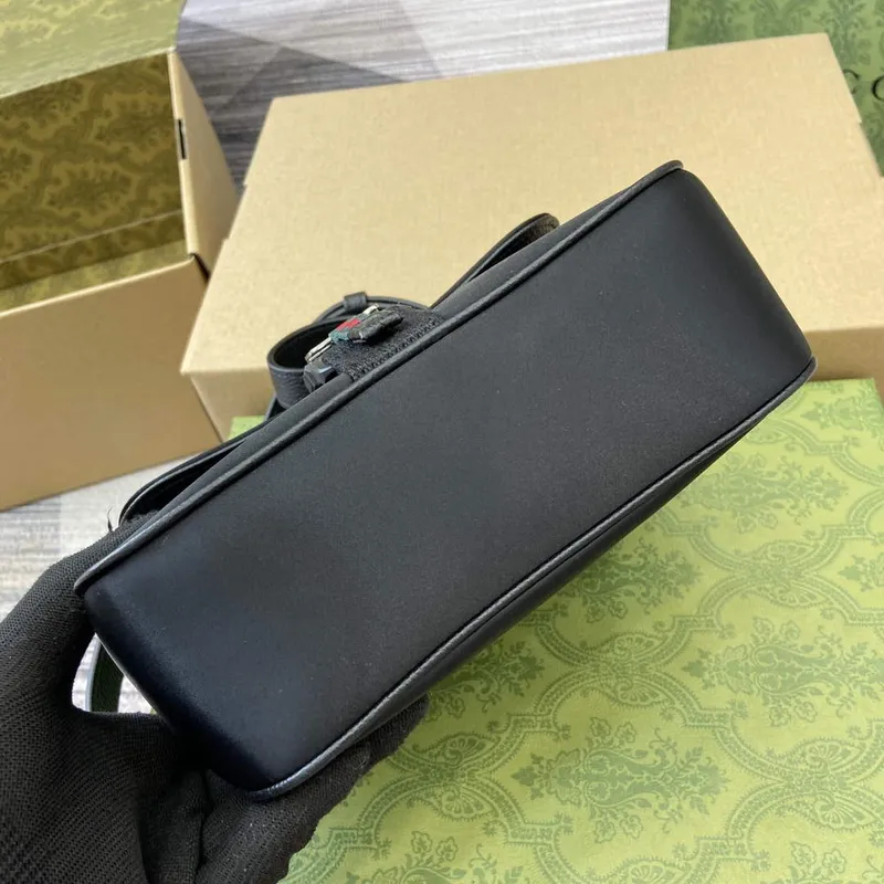 Gucci 802100 Mini GG Crossbody Taška Černá