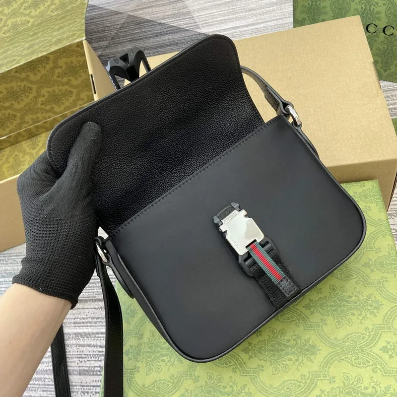 Gucci 802100 Mini GG Crossbody Taška Černá