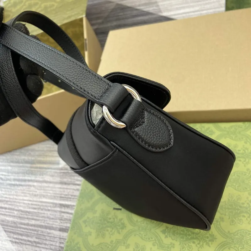 Gucci 802100 Mini GG Crossbody Taška Černá